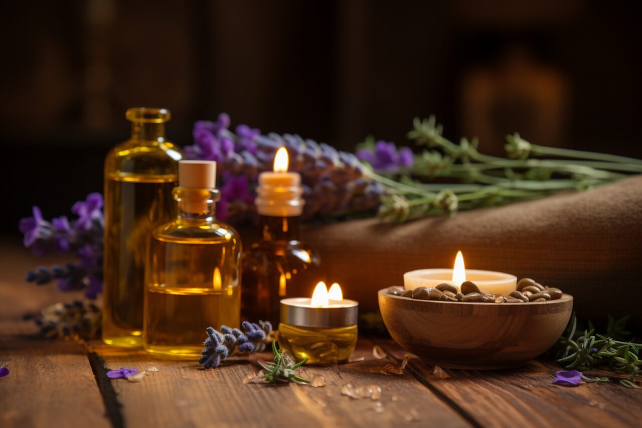 huile de massage pour un massage mutuel